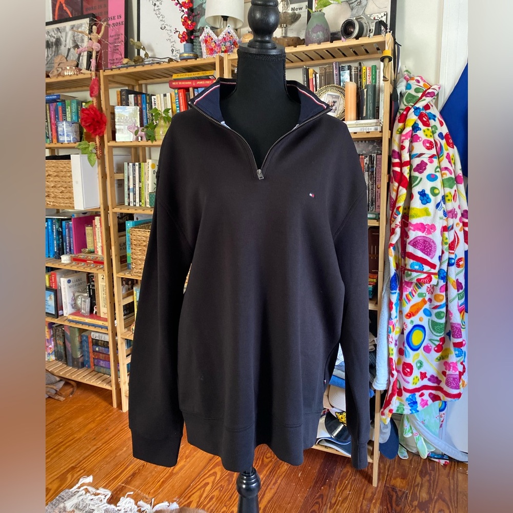Tommy Hilfiger Black Zip-Up Sweater